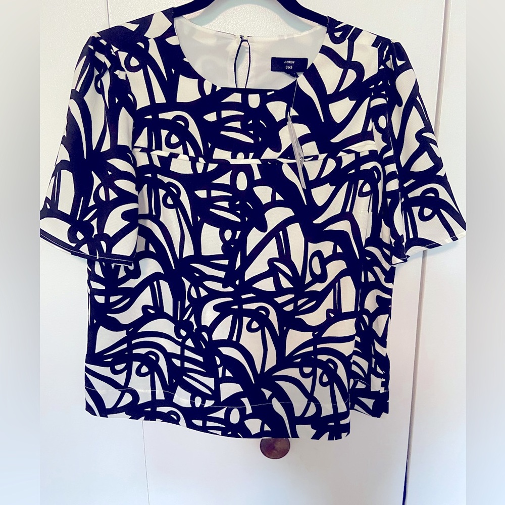 Jcrew print blouse, NWT